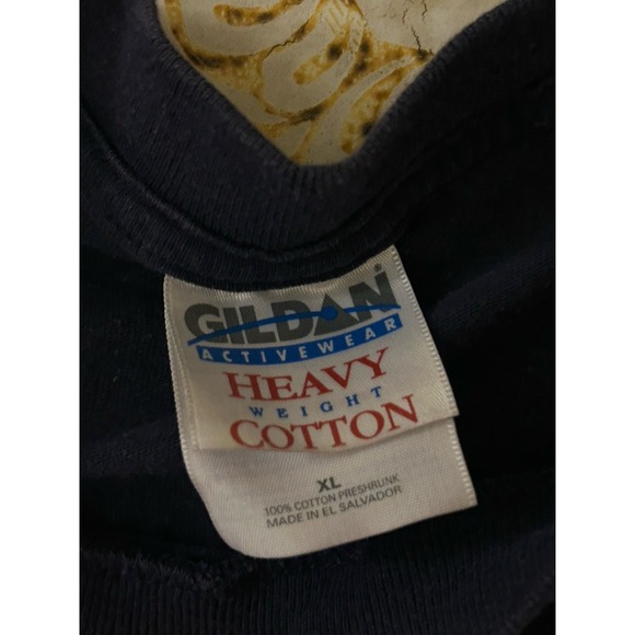 Y2K Funny Graphic T-Shirt XL Gildan I Can Fix Anything Duct Tape Joke Tee Navy - Picture 5 of 5